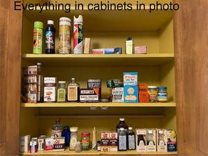 lot 27 image: Collection of Vintage Spice Tins, Extracts, and Baking Ingredients