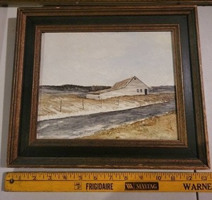 lot 366B image: Rod Newhall Painting of a Serene Rural Landscape