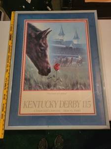 lot 369 image: Framed 1989 Kentucky Derby 115 Poster