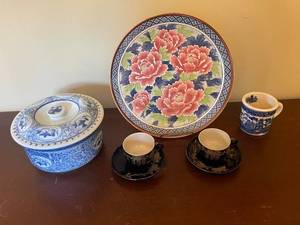 lot 7 image: Collection Vintage and Antique Porcelain and Ceramic Dishware including Japanese Satsuma