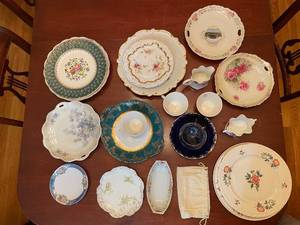 lot 49 image: Collection of Vintage & Antique Porcelain Dinnerware with Floral Motifs - Includes Austrian, German and More