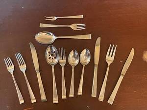 lot 50 image: Assorted Flatware Collection Including Serving Utensils - See all photos