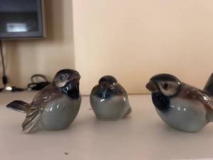 lot 65 image: Set of 3 Vintage German Porcelain Bird Figurines