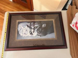 lot 71 image: Framed Artwork - Rabbits - Milk Weed, Snips and Jams