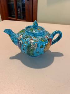 lot 110 image: Handmade Turkish Teapot with Colorful Design