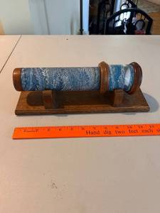 lot 112 image: Handcrafted Wooden Kaleidoscope with Stand