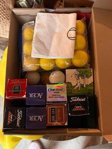lot 402 image: Collection of Mixed Golf Balls and Tees Assortment