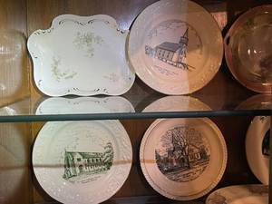 lot 431 image: Collection of Commemorative Church Plates and Vintage Ceramic Platters