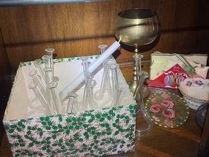 lot 432 image: Collection of Vintage Glass Vases and Decorative Items incl Pottery