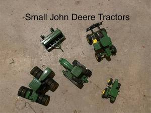 lot 491 image: Collection of 5 Small John Deere Tractor Models