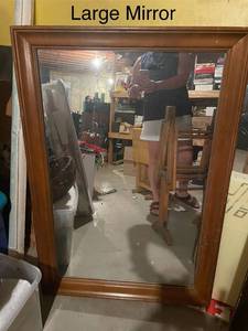 lot 500 image: Large Wooden Framed Mirror