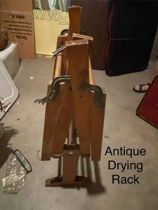 lot 503 image: Antique Wooden Folding Washtub Stand