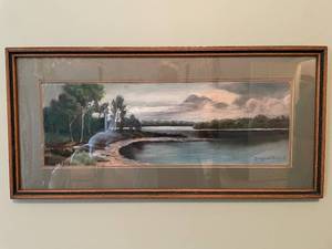 lot 513 image: Framed Landscape Pastel Art by Imogene Triplett