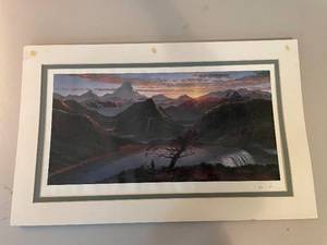lot 516 image: Signed Landscape Artwork Print by Unknown Artist