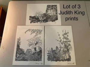 lot 526 image: Lot of 3 Judith King Gicle Prints