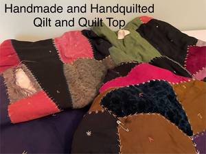 lot 538 image: Handmade and Handquilted Quilt and Quilt Top Set