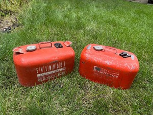 lot 193 image: Pair of Used Vintage Gasoline Fuel Tanks
