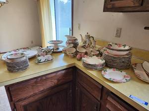 lot 4 image: Franciscan Desert Rose Dinnerware Set