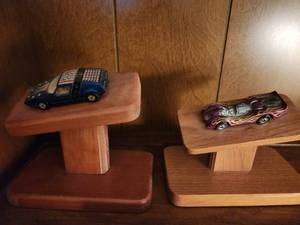 lot 44 image: Pair of Display Stands with Model Cars