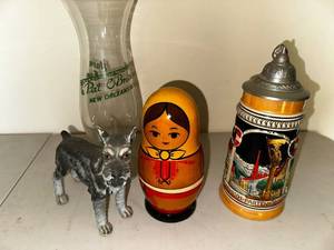 lot 50 image: Collection of 4 Unique Decorative Items Including German Beer Stein