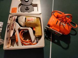 lot 73 image: Black & Decker Drill Kit with Jigsaw and Work Shops Tap & Die Set