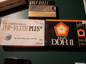 lot 91 image: Collection of 33 Golf Balls Including Maxfli, Top-Flite and Spaulding