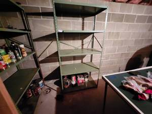 lot 94 image: Set of 2 Heavy-Duty Metal Shelving Units