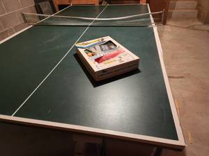 lot 96 image: Used Ping Pong Table with Net and Paddle Set