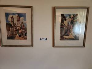 lot 99 image: Pair of Framed Watercolor Paintings by Gastelum