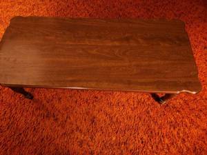 lot 120 image: Vintage Wooden Coffee Table with Turned Legs