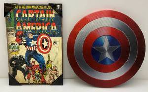 lot 131 image: 13 x 19 CAPTAIN AMERICA Wood Sign (NEW)