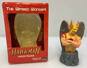lot 157 image: Vintage DC Direct  (HAWKMAN) The Winged Wonder Mini-Bust  (NIB)