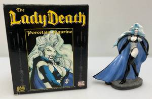 lot 158 image: Vintage CHAOS Comics THE LADY DEATH Porcelain Figurine (NIB)