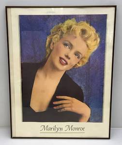 lot 15 image: Large Framed Behind Glass Marilyn Monroe Poster 21 14 x 27 34