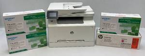 lot 24 image: Pre-Owned Lightly Used HP Color Laser Jet Pro MFP M283Cdw With Exrtra Ink
