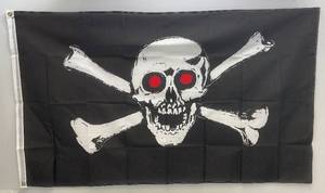 lot 51 image: 35 x 60 Skull With Cross Bones Flag (NEW)