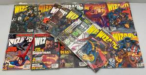 lot 74 image: Misc.WIZARD  Comic Magazine Including & More (Most New In Bag)