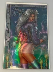 lot 93 image: THE COVEN #1 Dynamic Forces Exclusive Chrome Edition Limited  Edition 08445,000 With COA (Bagged & Carded)