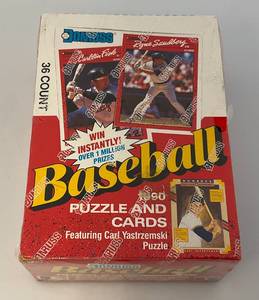 lot 236 image: 1990 Donruss Baseball Puzzle And Cards Factory Sealed Box