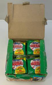 lot 238 image: 1990 Topps Baseball Card Packs In Original Box (20 Packs Total)
