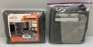 lot 242 image: Vansofy Recliner Chair Slipcovers 1 New In Pack 1 New No Pack