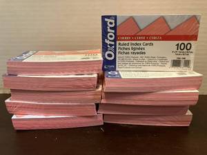 lot 24 image: Oxford Cherry Index Cards