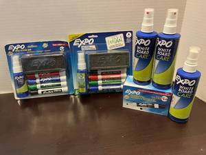 lot 60 image: Expo Markers, Erasers and Board Cleaner