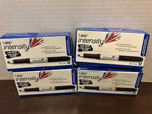 lot 123 image: BIC Fine Black Dry Erase Markers