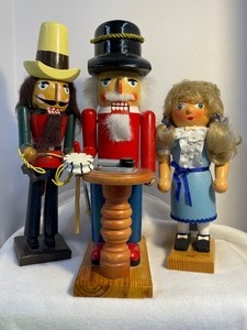 lot 7 image: Lot of 3 Large Nutcrackers One German Made and Marked 12625000