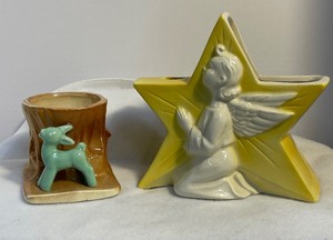 lot 8 image: Royal Copley PlantersVase Angel Star Planter