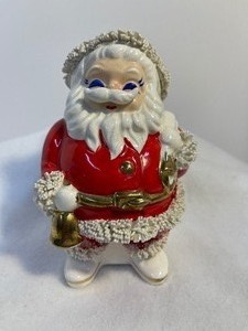 lot 48 image: Vintage 1960s Spaghetti Trim Santa Bank 2 of 3