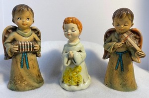 lot 49 image: Lot of 3 Vintage Christmas Angel Josef Originals