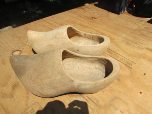lot 95 image: Wooden Clogs