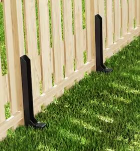 lot 7 image: Heavy Duty Black Fence Post Repair Kit for Fixing Broken Fences (2 PACK)